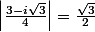 \left|\frac{3-i\sqrt{3}}{4} \right| = \frac{\sqrt{3}}{2}